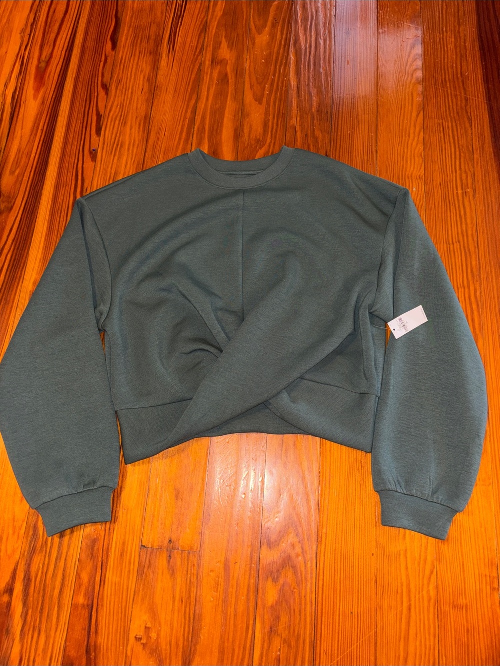 Old Navy Teal Twist-Front Crewneck Sweater